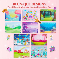 Joyfy Foil Art Kit for Kids, 10 Piece Unicorn and Princess Craft Set, Arts & Crafts Supplies, Travel Toys, Birthday Gifts for Boys & Girls Ages 4 +