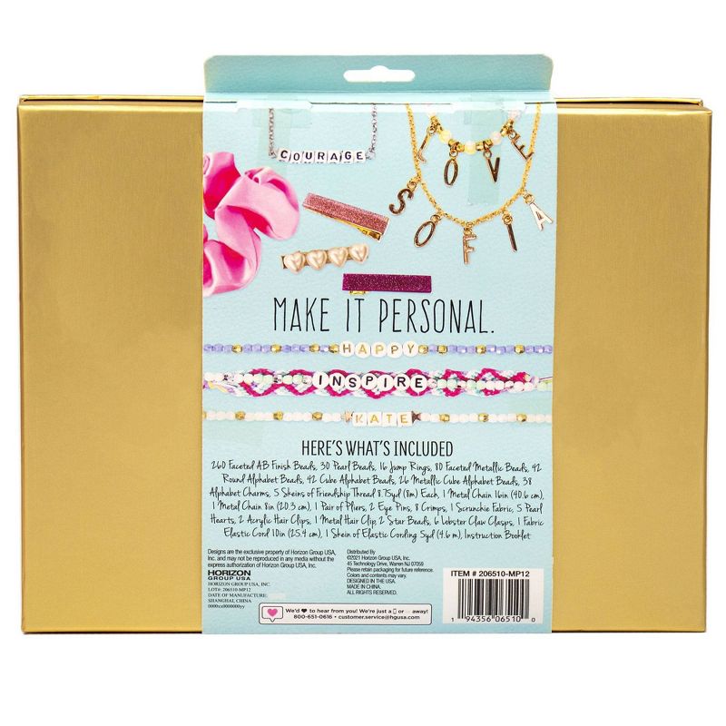 DIY Personalized Accessories Kit - STMT: Beads Bracelet & Craft Kit for Girls, 672 Pieces, Gift for 8 Year Olds